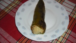 Recepta de cuina de Pebrots verds farcits de truita de patata