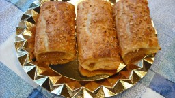 Recepta de cuina de Canyes de pasta de full amb cabell d'angel i xocolata
