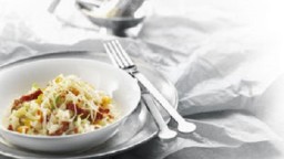 Recepta de cuina de Rissoto de Espinacs amb Rucula i Tomàquets rostits