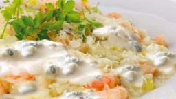 Recepta de cuina de Risotto amb Gorgonzola i Gambetes