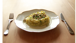 Recepta de cuina de Porro amb Puré de Patata i boletes de carn