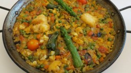 Recepta de cuina de Arròs de bacallà amb verdures i hortalisses