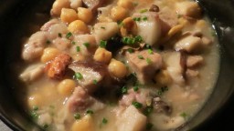 Recepta de cuina de Bol de cigrons, shitakes i cansalada