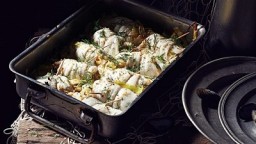 Recepta de cuina de Porros enrotllats amb Filets de Palaia