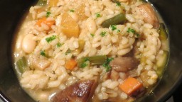 Recepta de cuina de Arròs caldós de verdures i hortalisses