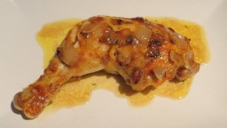 Recepta de cuina de Cuixes de pollastre rostides al vi ranci