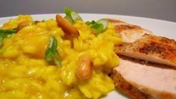 Recepta de cuina de Risotto a la Llimona amb Daus de Pollastre