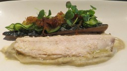 Recepta de cuina de Verat amb crema d’albergínia fumada