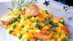 Recepta de cuina de Risotto de patata i daus de salmó