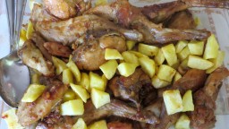 Recepta de cuina de Conill rostit amb patates a daus