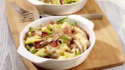 Recepta de cuina de Gratinat de porro i poma