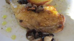 Recepta de cuina de Pollastre rostit al cava amb bolets