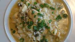 Recepta de cuina de Risotto a la llimona amb daus de pollastre