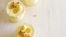 Recepta de cuina de Suflé gelat de limoncello, amb crocant de sèsam