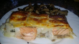 Recepta de cuina de Duet de llom de salmó i bacallà amb gírgoles