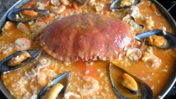 Recepta de cuina de Arròs caldós de marisc amb bou de mar