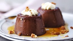 Recepta de cuina de Flam de xocolata amb crema d'amaretto