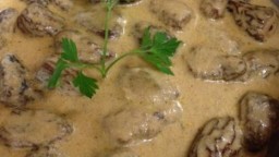 Recepta de cuina de Múrgoles o rabassoles a la crema foie