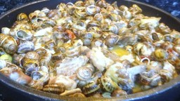 Recepta de cuina de Cargols a la cassola amb costella de porc