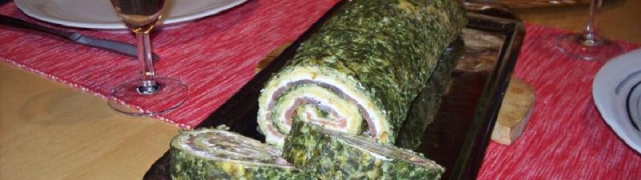 Rotllo de salmó amb espinacs
