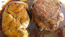 Recepta de cuina de Filet de vedella amb foie fresc a la salsa de porto