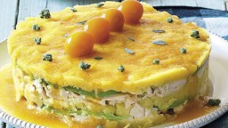 Recepta de cuina de Pastís de pollastre, alvocat i maionesa