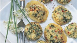 Recepta de cuina de Galetes de patata i formatge gratinades