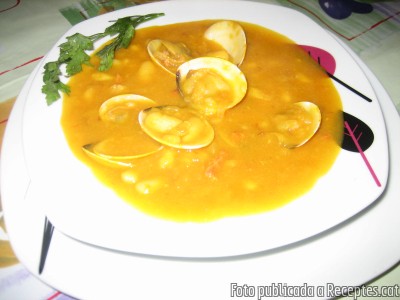 Recepta de cuina de Alubias blacas con almejas