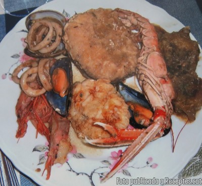 La sarsuela al plat. Recepta de cuina de Sarsuela
