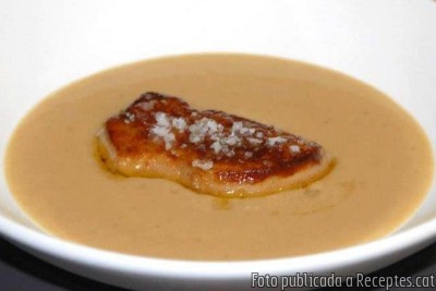 Foie fresc amb crema de ceps