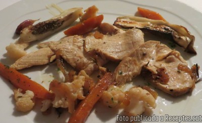 Recepta de cuina de Pollastre escabetxat amb hortalisses