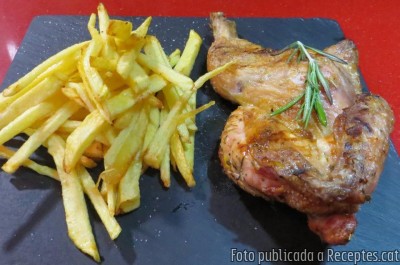 Recepta de cuina de Picantó a la planxa amb patates fregides