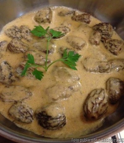 Recepta de cuina de Múrgoles o rabassoles a la crema foie