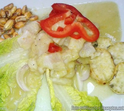 Recepta de cuina de Ceviche peruà de corball