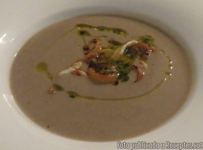 Crema de nyàmeres amb calamarcets