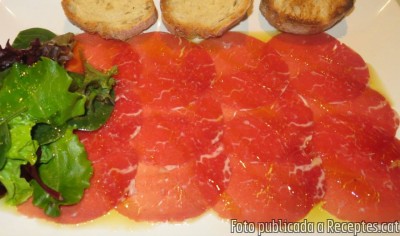 Recepta de cuina de Carpaccio de vedella