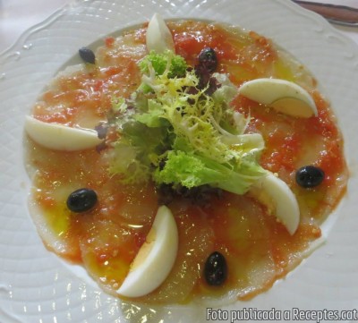 Recepta de cuina de Carpaccio de bacallà