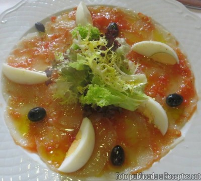 Carpaccio de bacallà