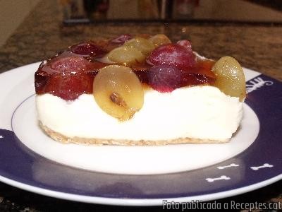 Recepta de cuina de Pastís de formatge i raïm amb gelatina de Pedro Ximenes