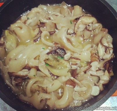 Recepta de cuina de Tripa de bacallà amb carxofes