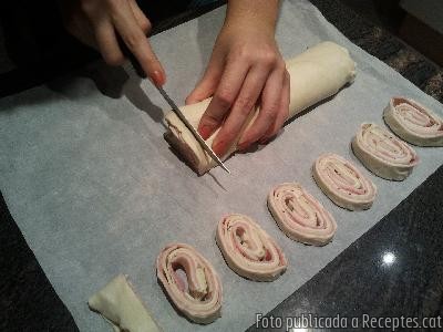 Espirals de pernil dolç i formatge (i sobrassada)