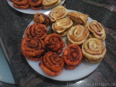 Espirals de pernil dolç i formatge (i sobrassada)