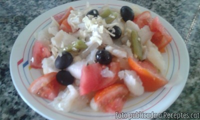 Recepta de cuina de Amanida de Coliflor amb Bacallà