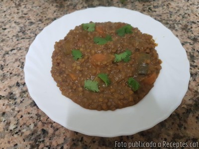 Recepta de cuina de Llenties al curry