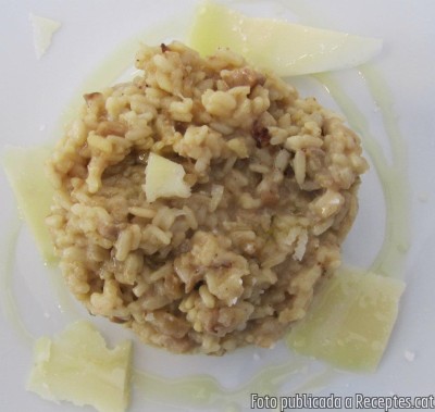 Recepta de cuina de Arròs cremós de parmesà i ceps