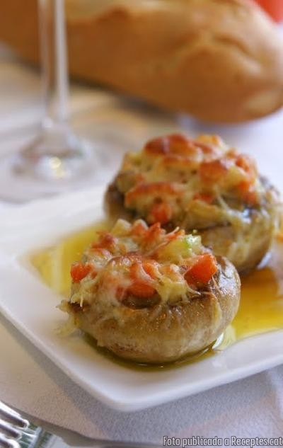 Xampinyons farcits de verdures