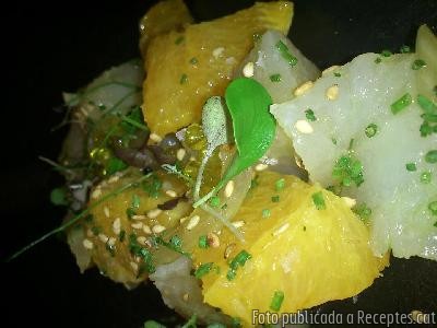 Recepta de cuina de Bacallà amb taronja