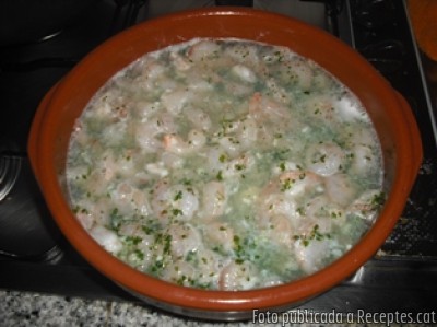 Recepta de cuina de Gambes al ajillo