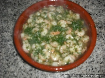 Recepta de cuina de Gambes al ajillo