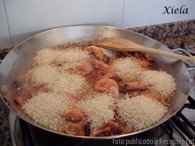 Recepta de cuina de Arròs de pop y gambes
